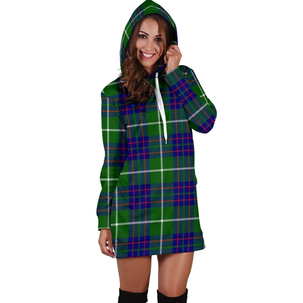 MacIntyre Hunting Modern Tartan Plaid Hoodie Dress