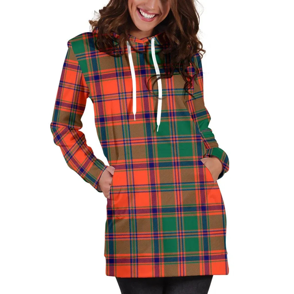 Stewart of Appin Ancient Tartan Plaid Hoodie Dress