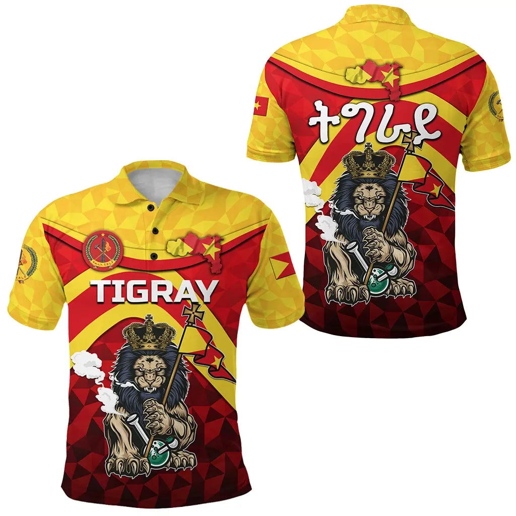 Tigray Vibes Version Powerful Lion Polo Shirt