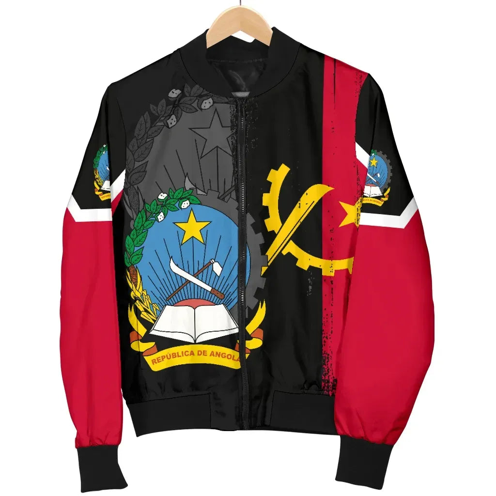 Angola Flag Style Men's Bomber Jacket