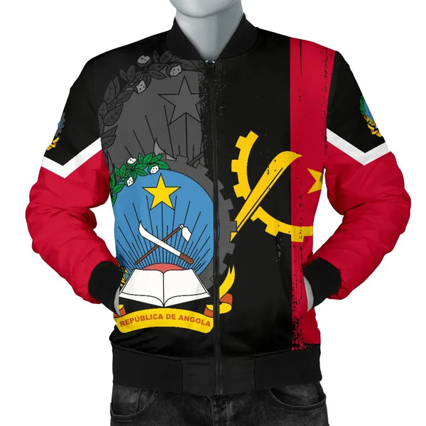 Angola Flag Style Men's Bomber Jacket