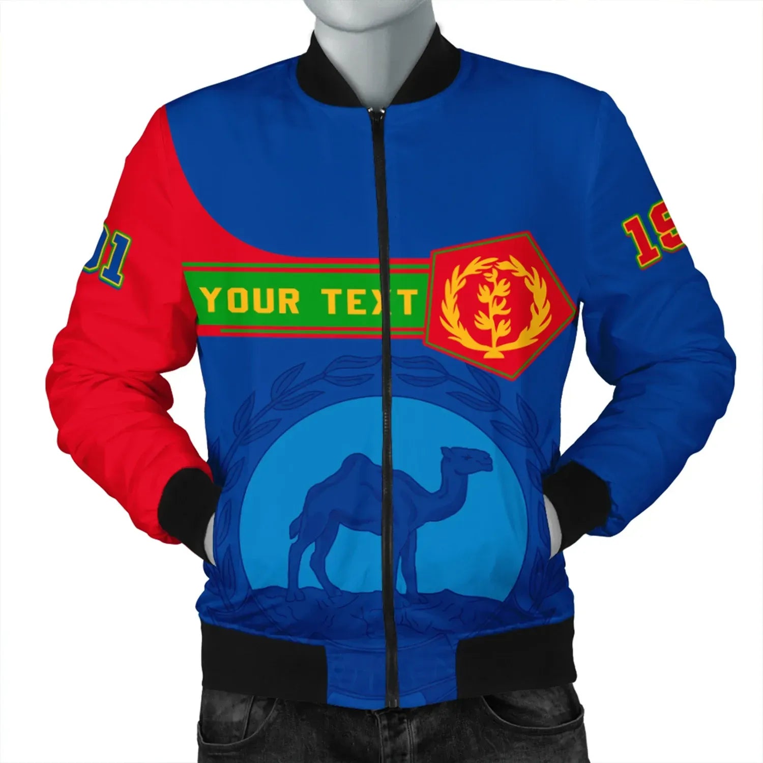 Custom Eritrea Bomber Jacket Pentagon Style