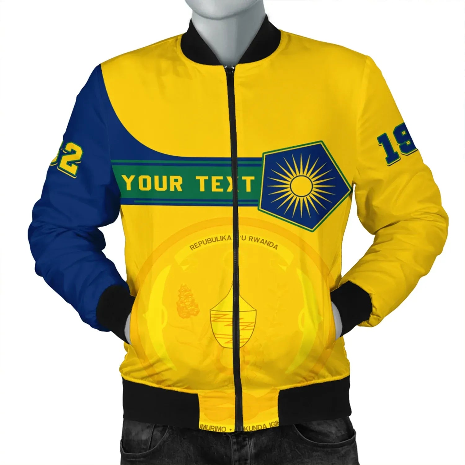 Custom Rwanda Bomber Jacket Pentagon Style