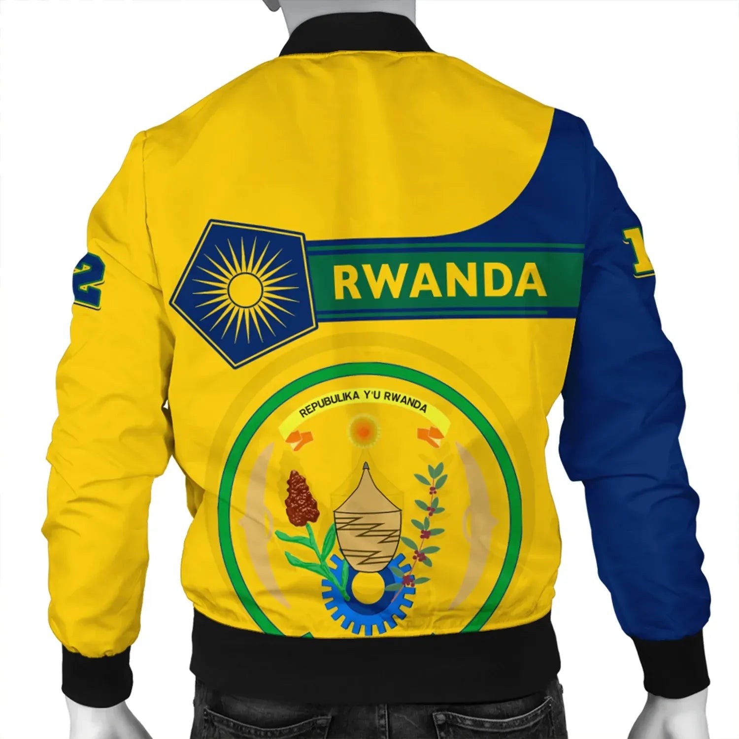 Custom Rwanda Bomber Jacket Pentagon Style