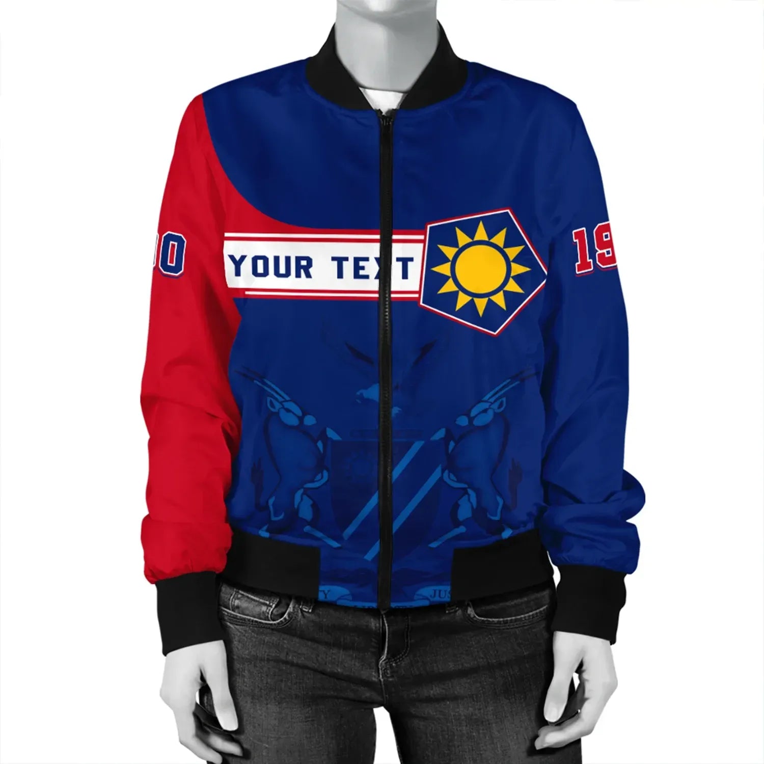 Custom Namibia Bomber Jacket Pentagon Style