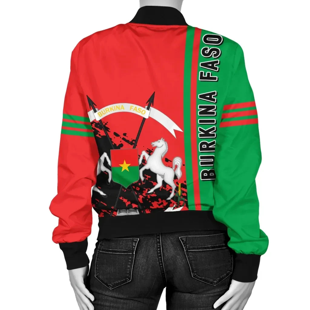 Burkina Faso Bomber Jacket Quarter Style