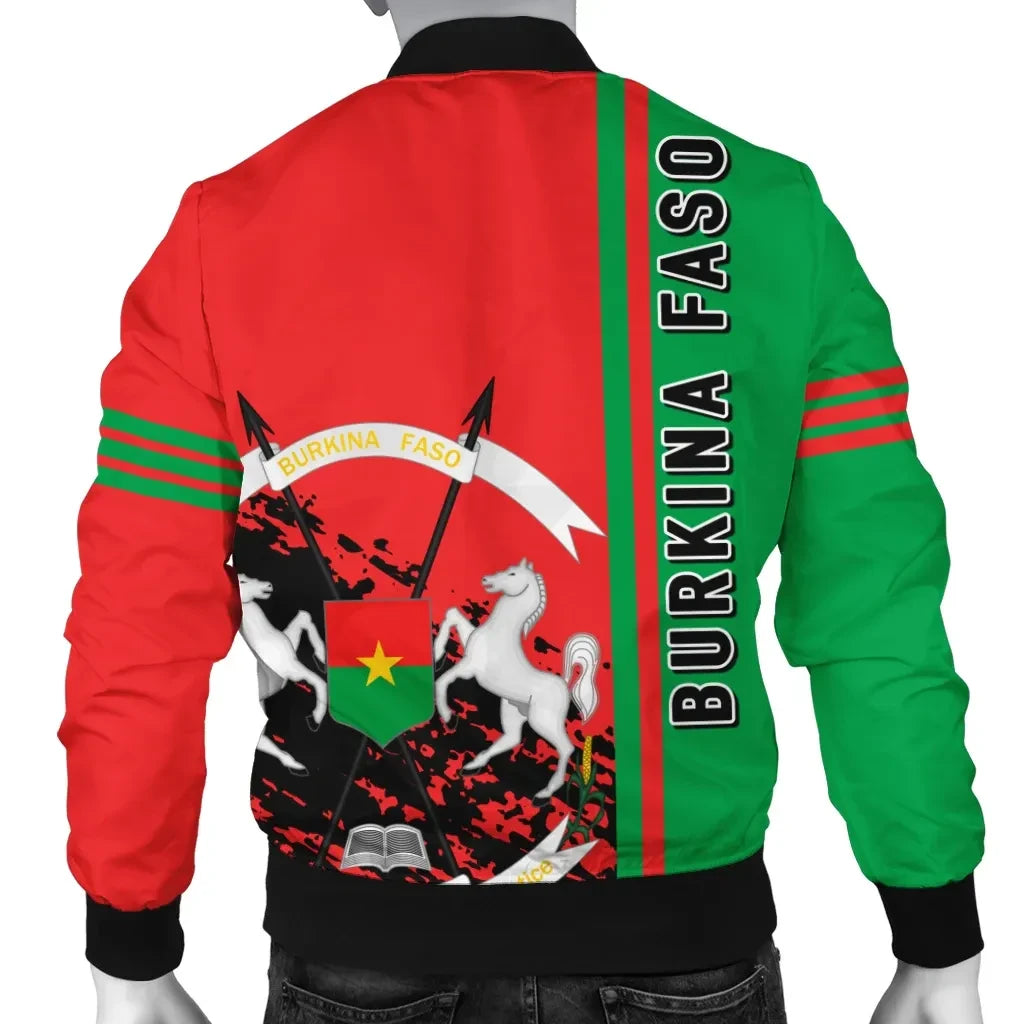 Burkina Faso Bomber Jacket Quarter Style