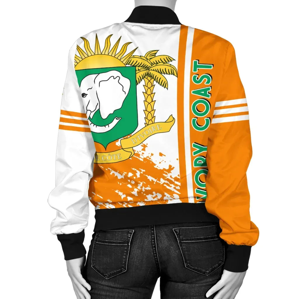 Ivory Coast Bomber Jacket Quarter Style