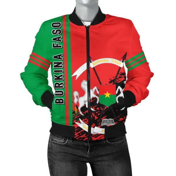 Burkina Faso Bomber Jacket Quarter Style