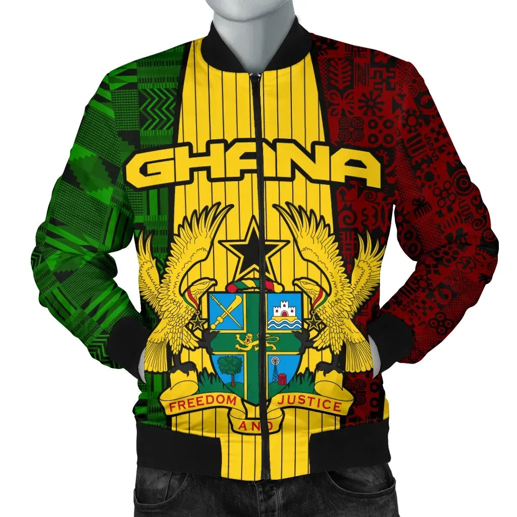 Ghana Coat Of Arms Men's Bomber Jacket