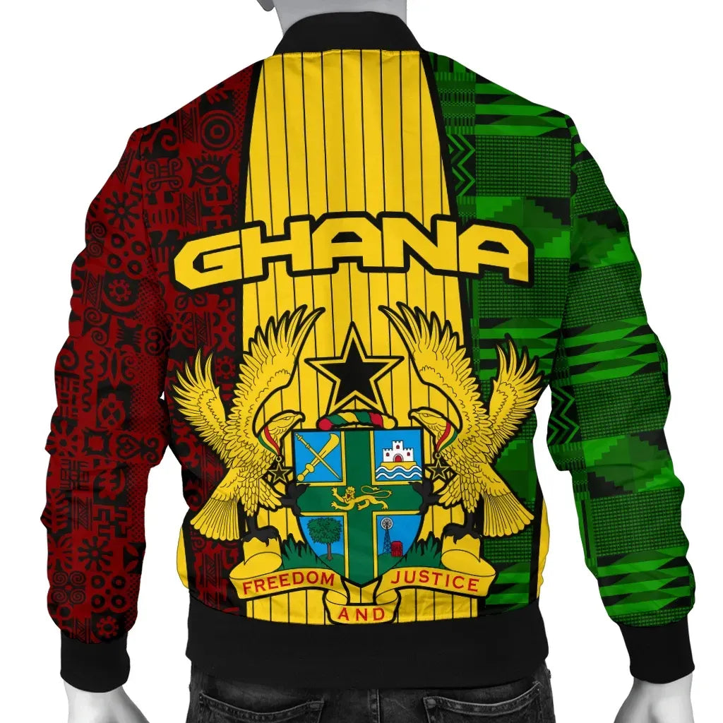 Ghana Coat Of Arms Men's Bomber Jacket