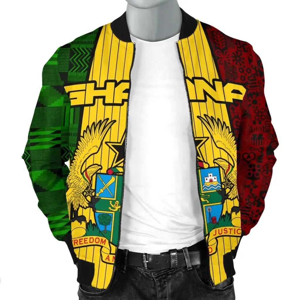 Ghana Coat Of Arms Men's Bomber Jacket