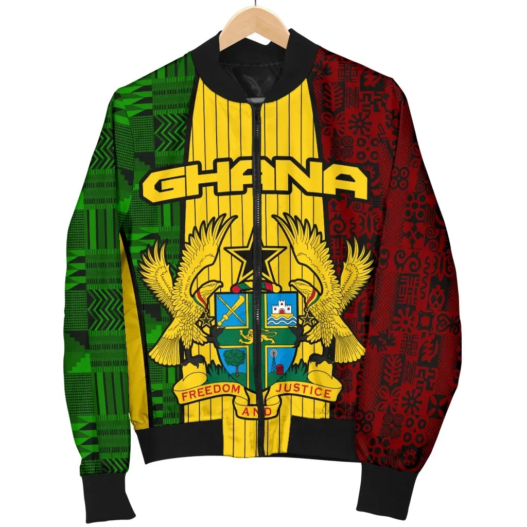 Ghana Coat Of Arms Men's Bomber Jacket