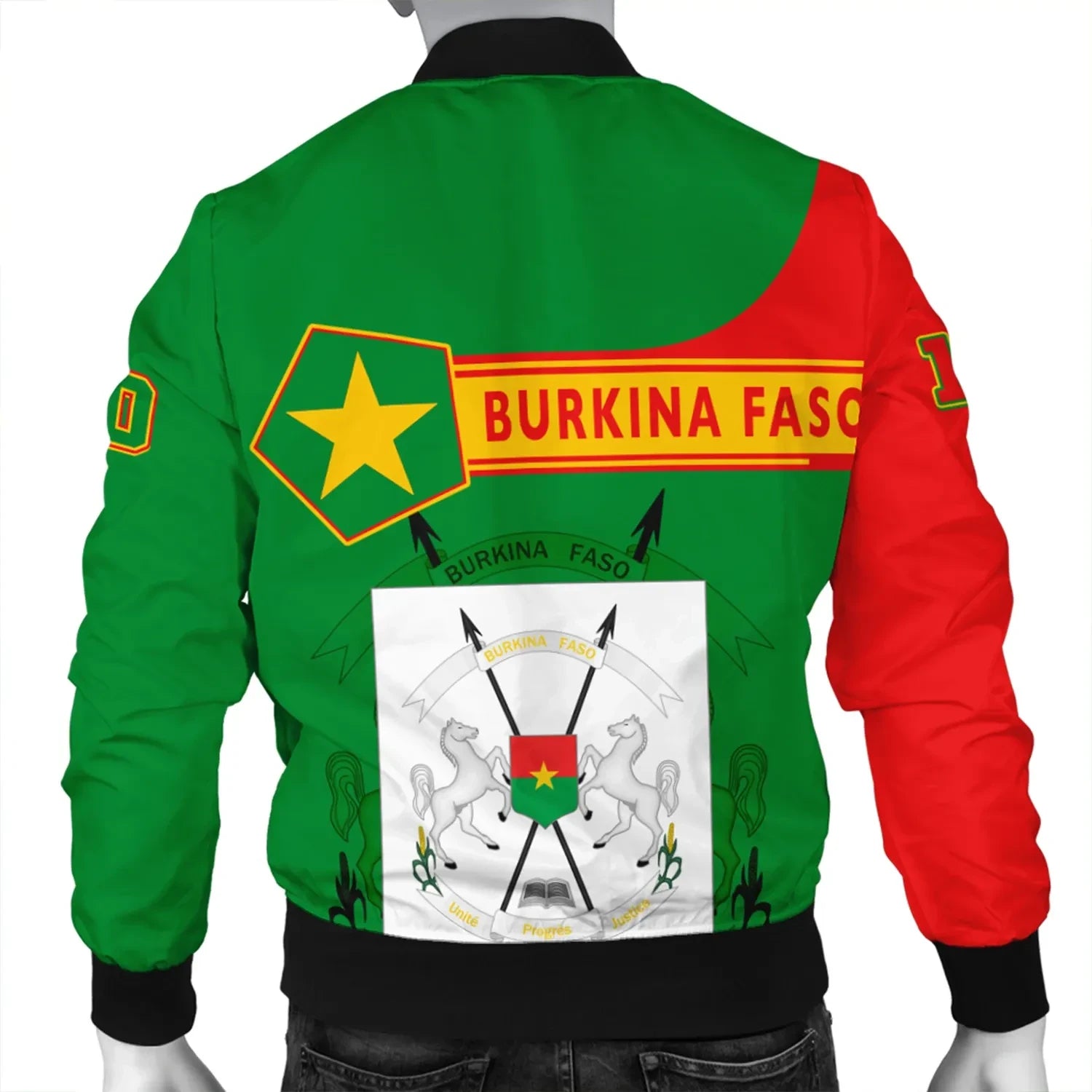 Custom Burkina Faso Bomber Jacket Pentagon Style