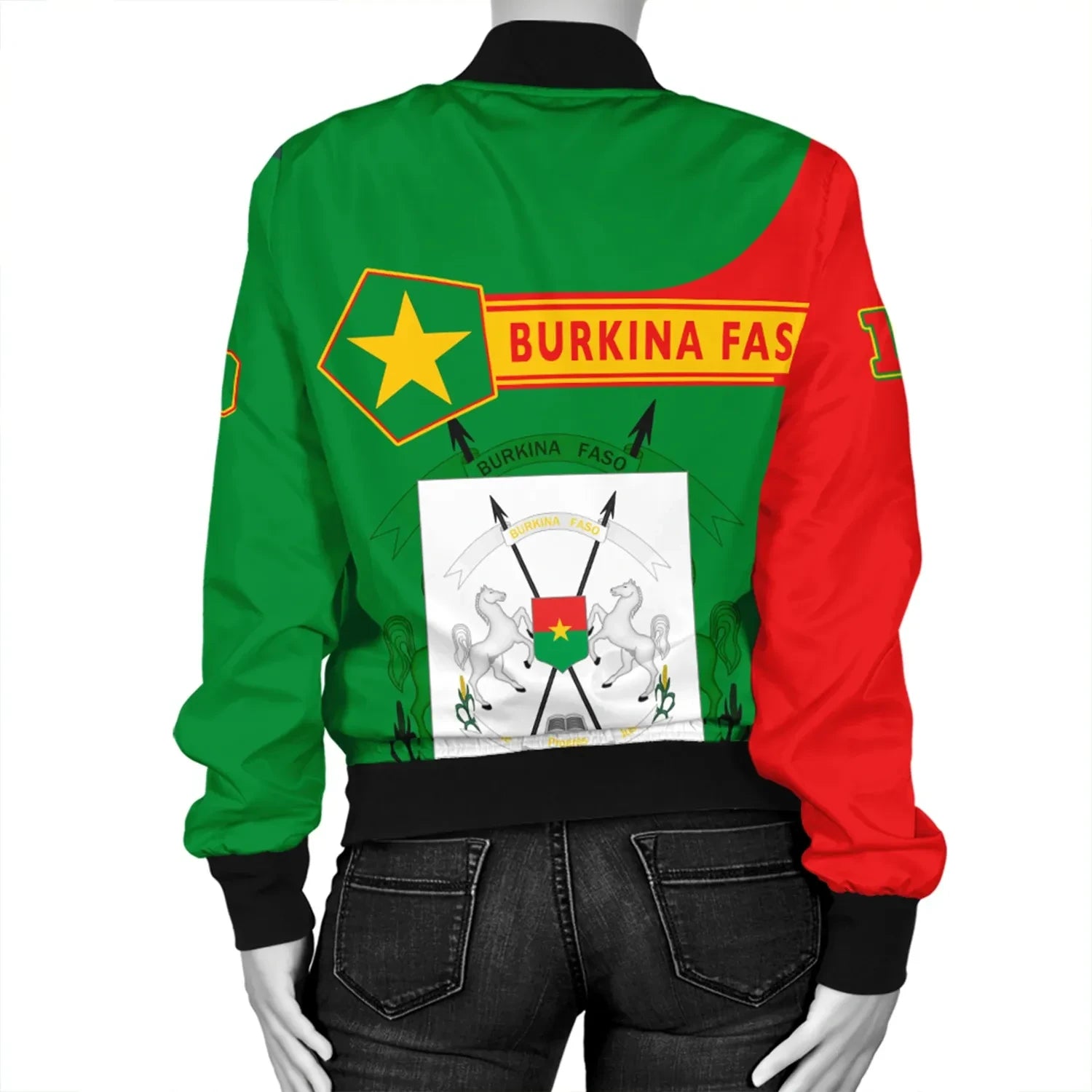 Custom Burkina Faso Bomber Jacket Pentagon Style