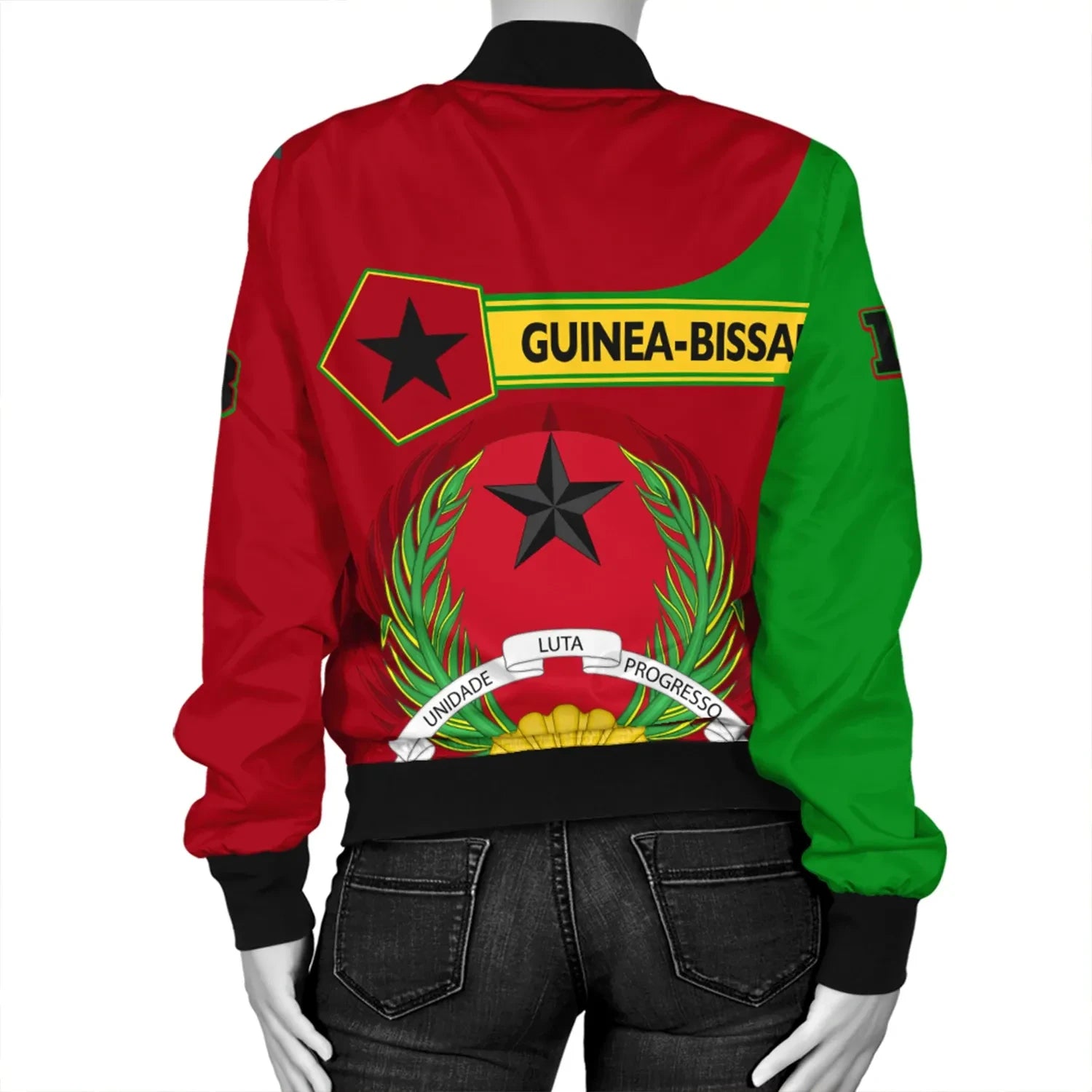 Custom Guinea-Bissau Bomber Jacket Pentagon Style