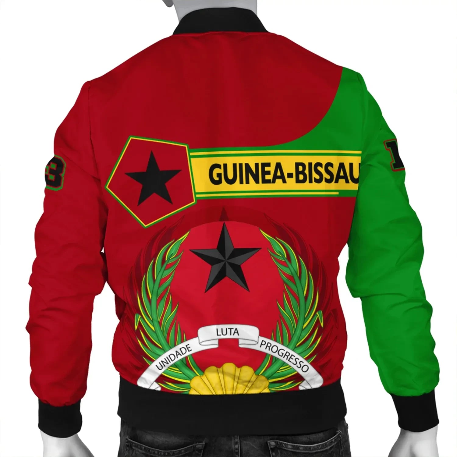 Custom Guinea-Bissau Bomber Jacket Pentagon Style