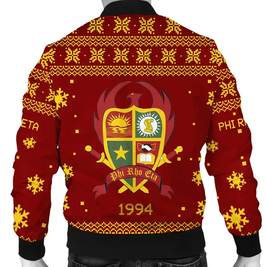 Bomber Jacket - Phi Rho Eta Xmas Motto Bomber Jacket