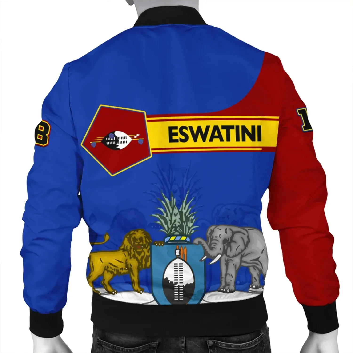 Custom Eswatini Bomber Jacket Pentagon Style