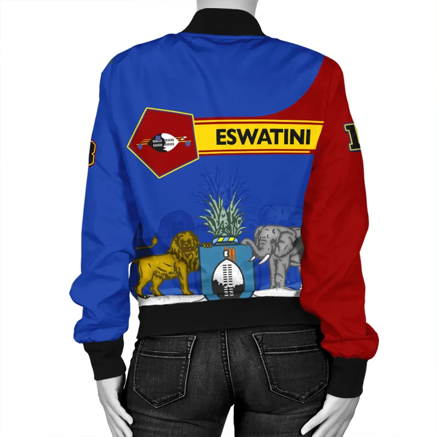 Custom Eswatini Bomber Jacket Pentagon Style