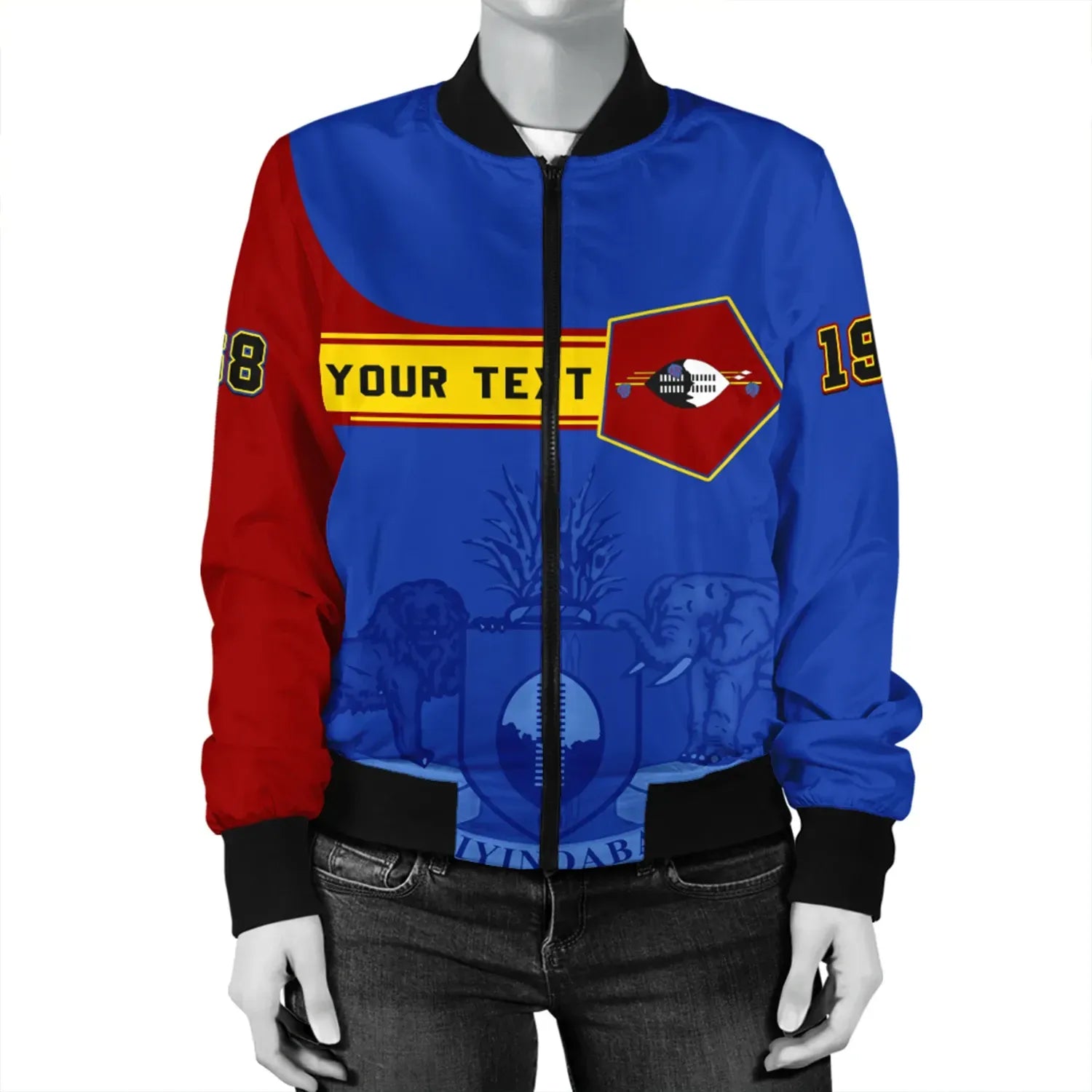 Custom Eswatini Bomber Jacket Pentagon Style