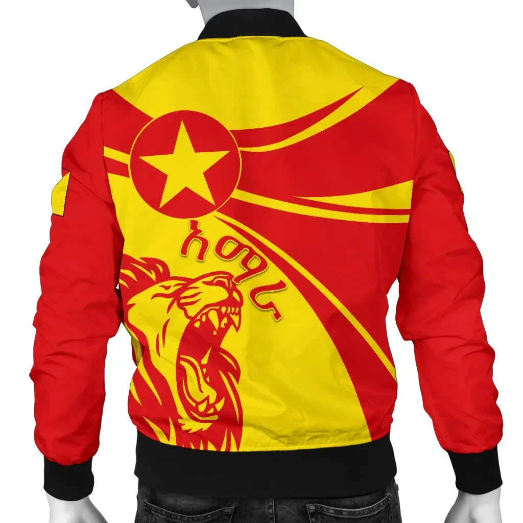 Amhara Round Flag Lion Bomber Jacket