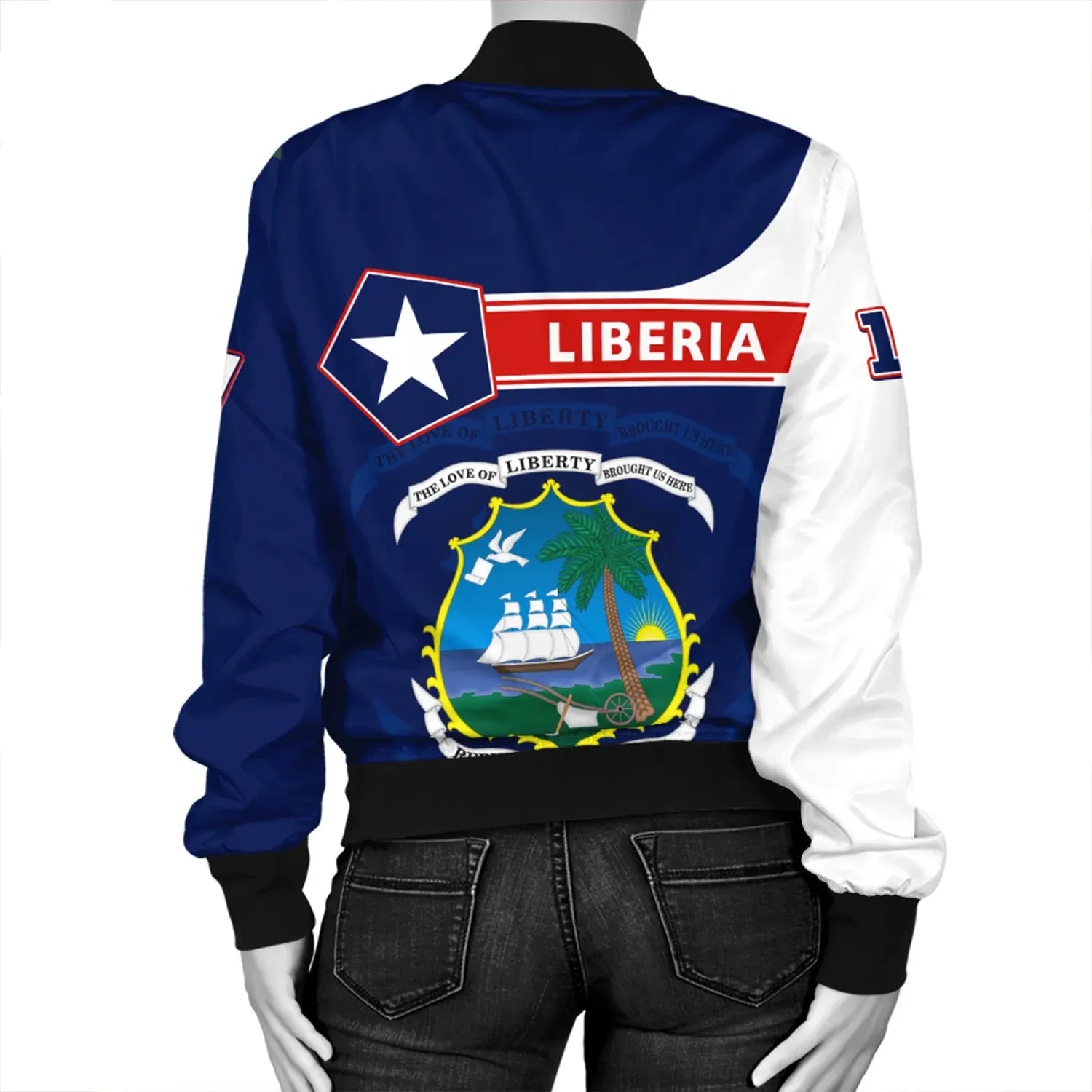 Custom Liberia Bomber Jacket Pentagon Style