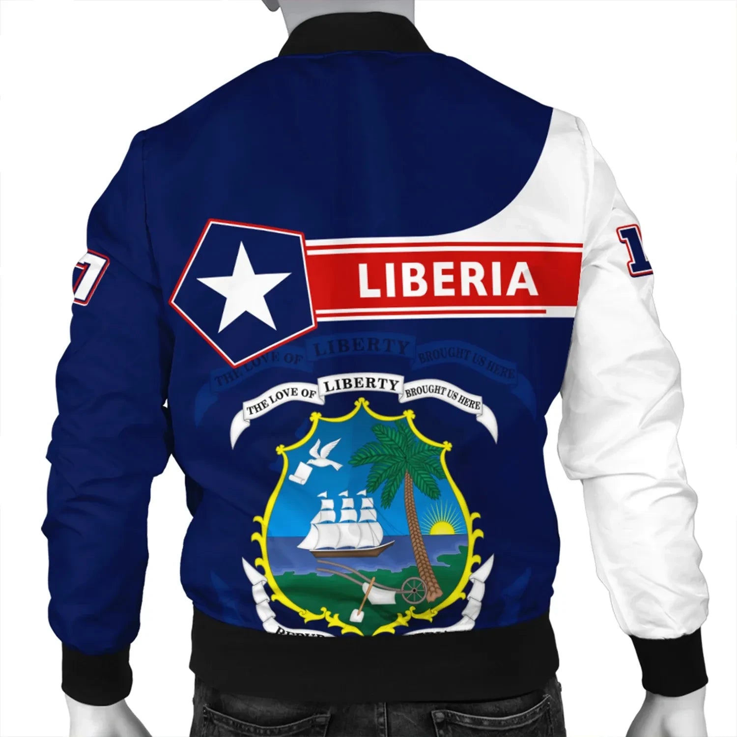 Custom Liberia Bomber Jacket Pentagon Style