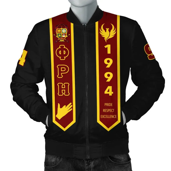 Bomber Jacket - Phi Rho Eta Bomber Jacket Graduation Stole Style