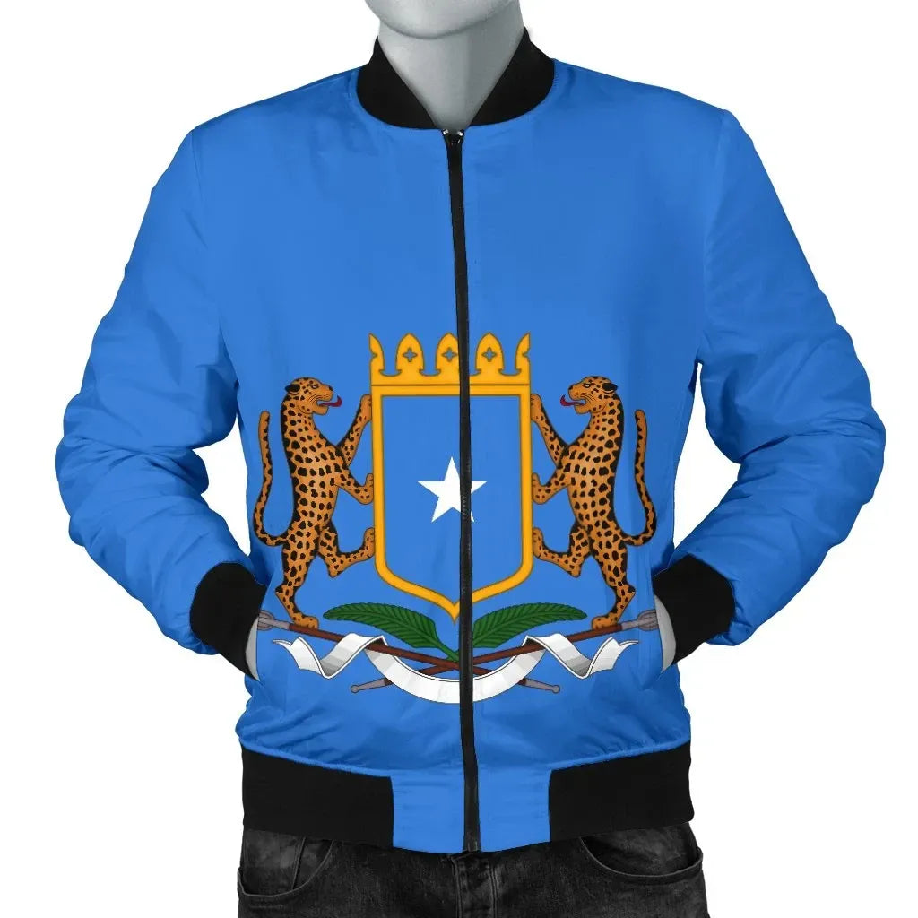 Somalia Coat Of Arms Flag Men's Bomber Jacket