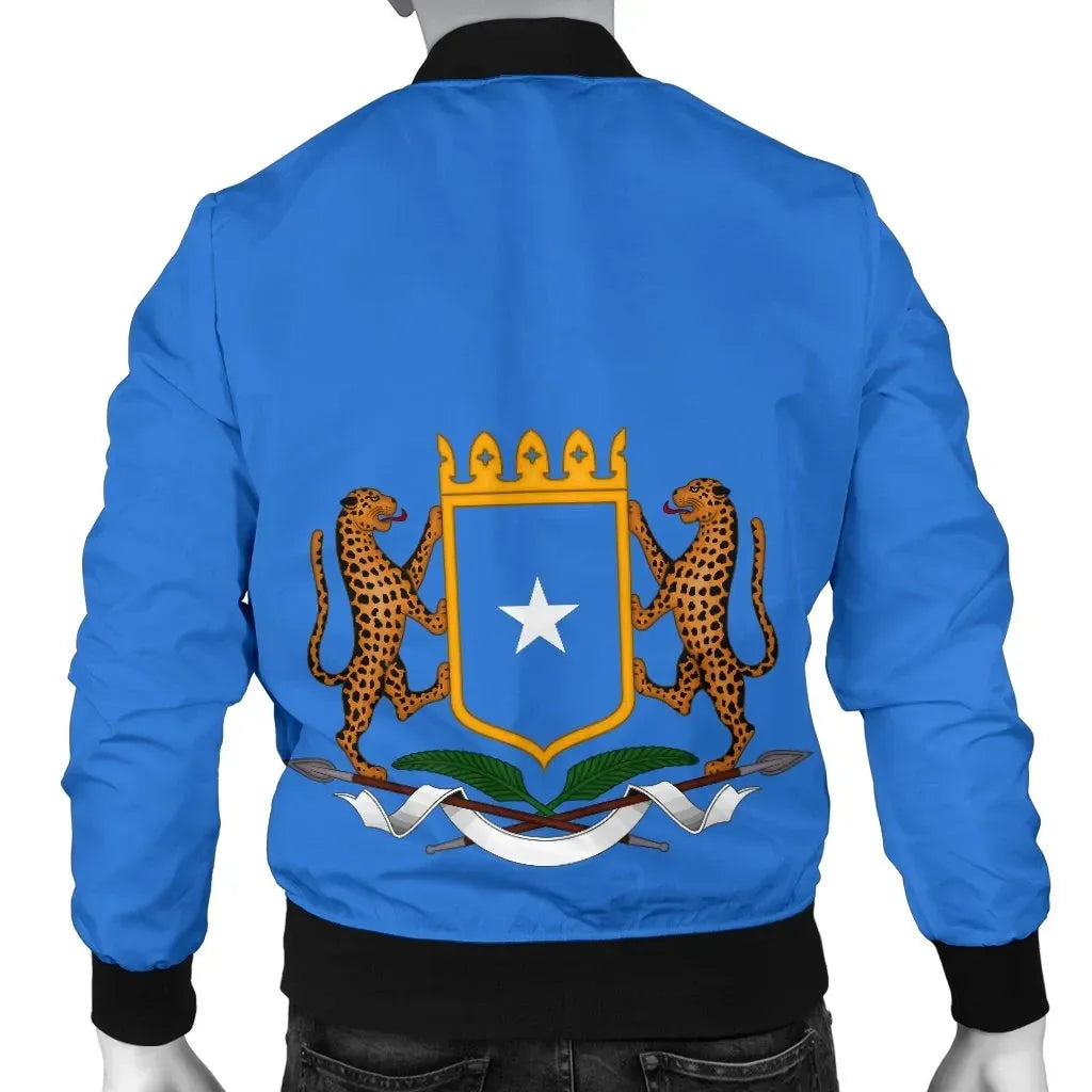 Somalia Coat Of Arms Flag Men's Bomber Jacket