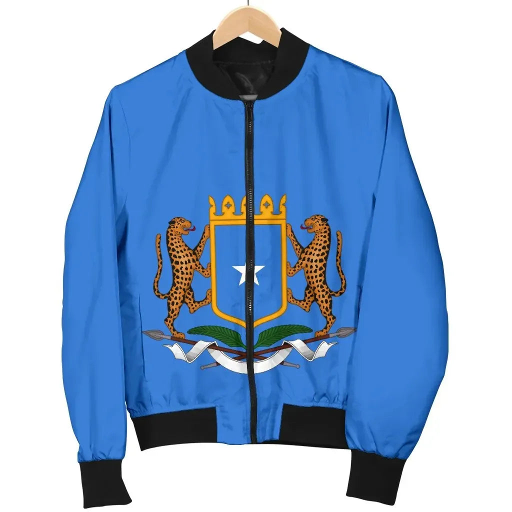 Somalia Coat Of Arms Flag Men's Bomber Jacket