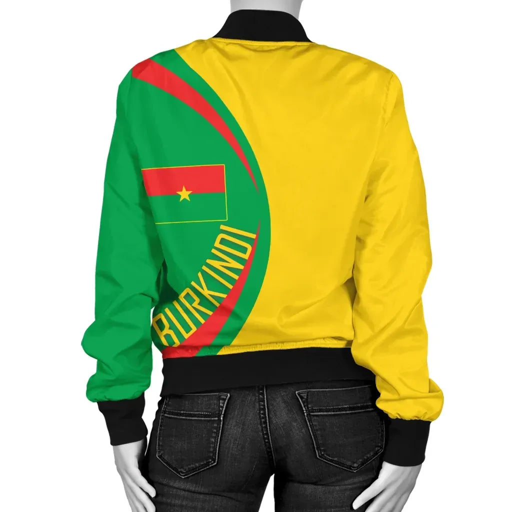 Burkina Faso Pride Burkindi Bomber Jacket - Circle Style