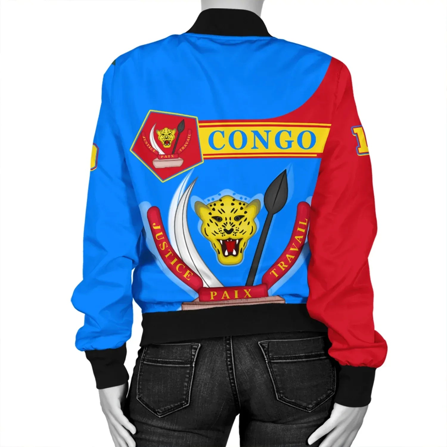 Custom Democratic Republic of the Congo Bomber Jacket Pentagon Style