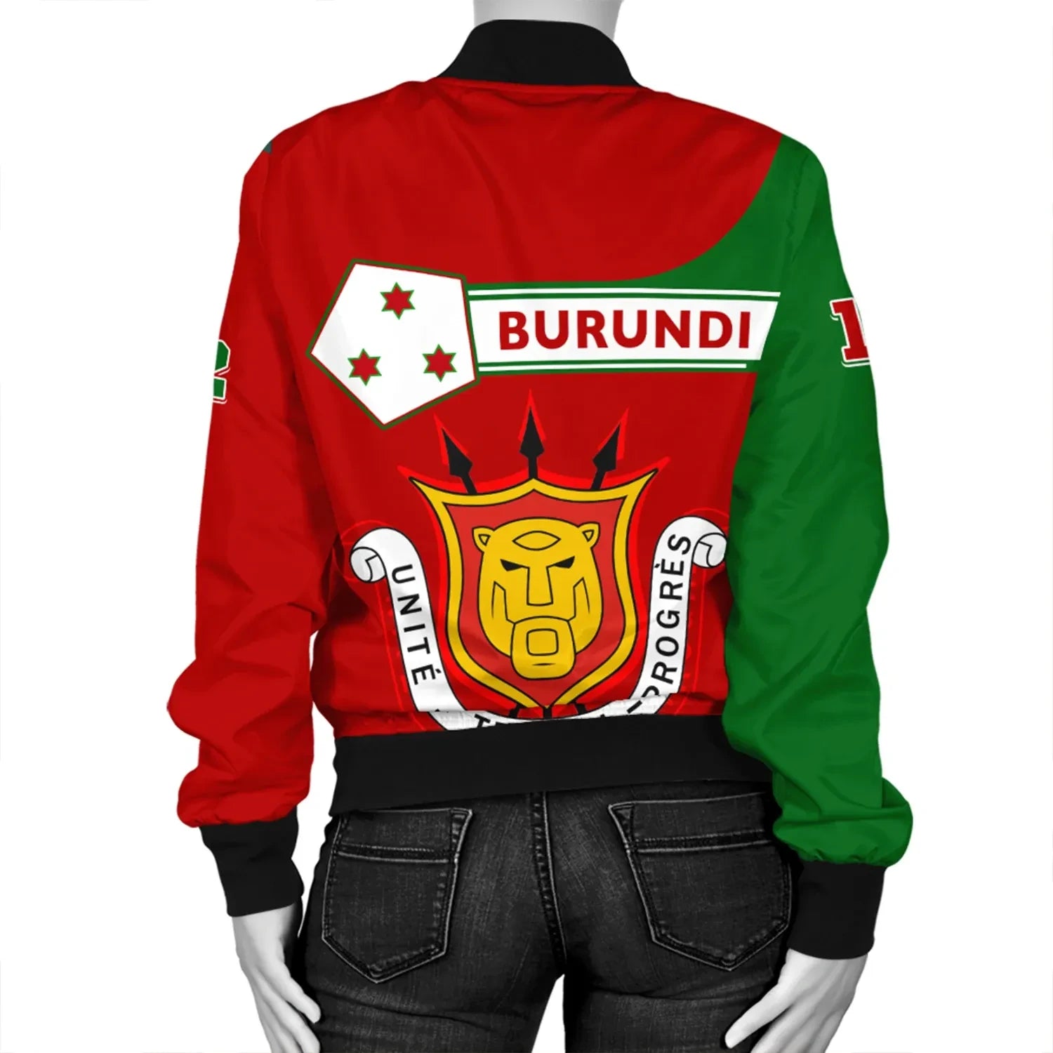 Custom Burundi Bomber Jacket Pentagon Style