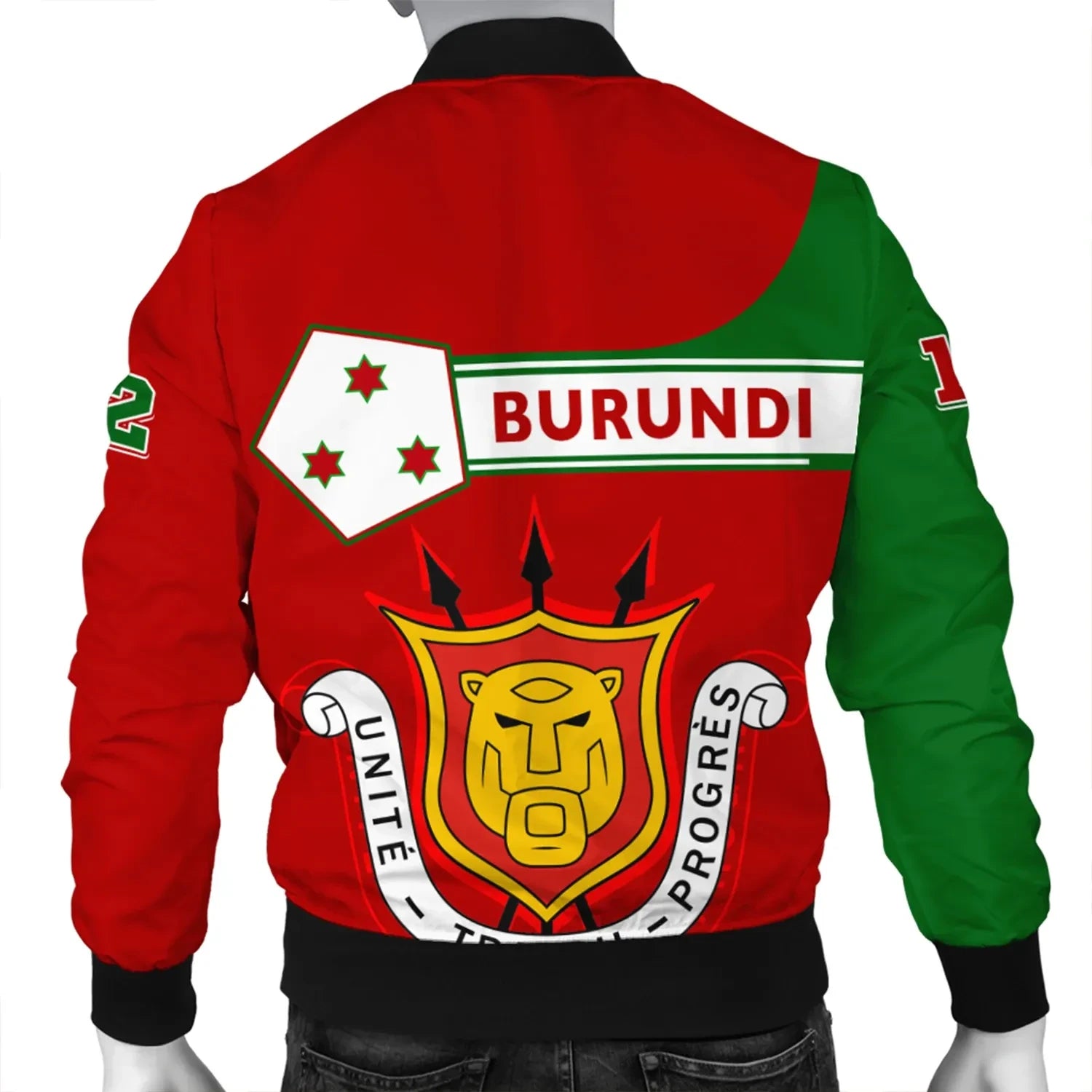 Custom Burundi Bomber Jacket Pentagon Style