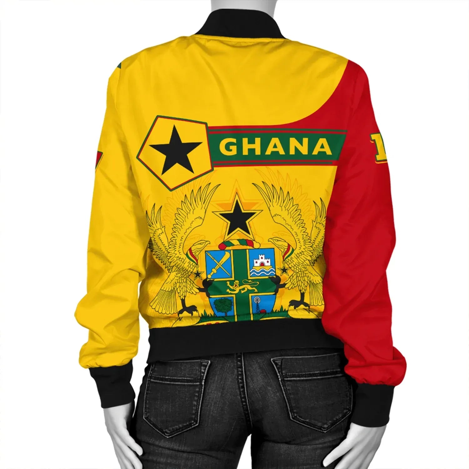 Custom Ghana Bomber Jacket Pentagon Style