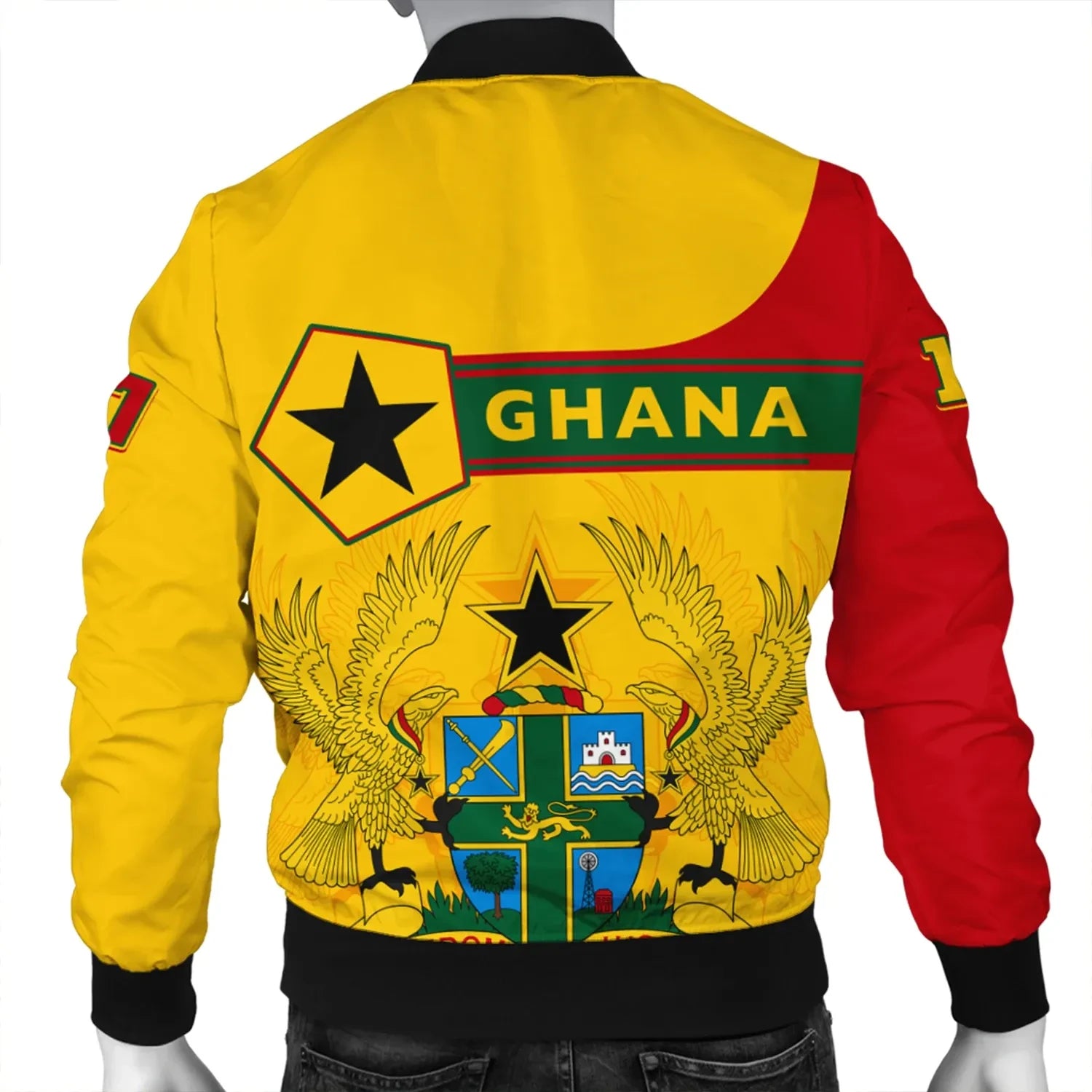 Custom Ghana Bomber Jacket Pentagon Style