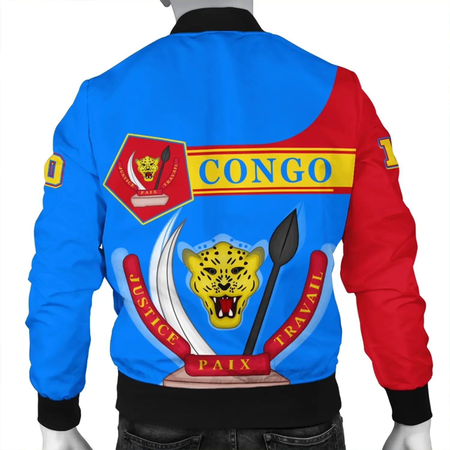 Custom Democratic Republic of the Congo Bomber Jacket Pentagon Style