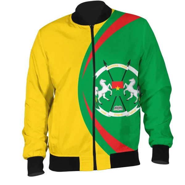 Burkina Faso Pride Burkindi Bomber Jacket - Circle Style