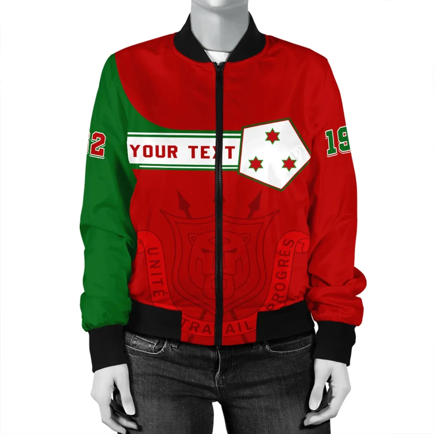 Custom Burundi Bomber Jacket Pentagon Style