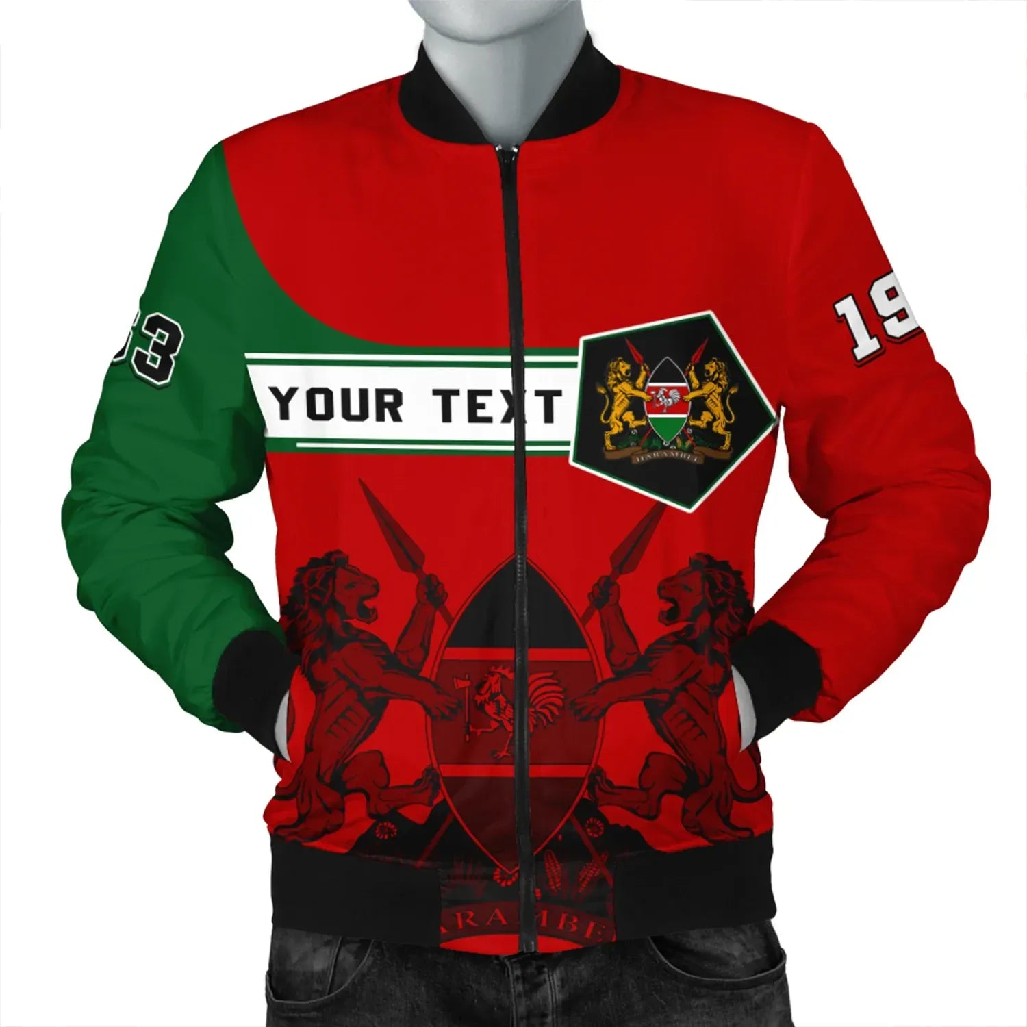 Custom Kenya Bomber Jacket Pentagon Style