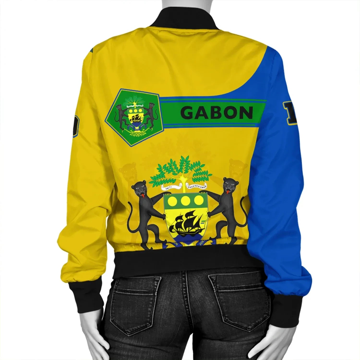 Custom Gabon Bomber Jacket Pentagon Style