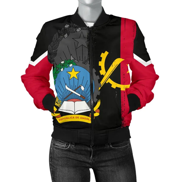 Angola Flag Style Women's Bomber Jacket