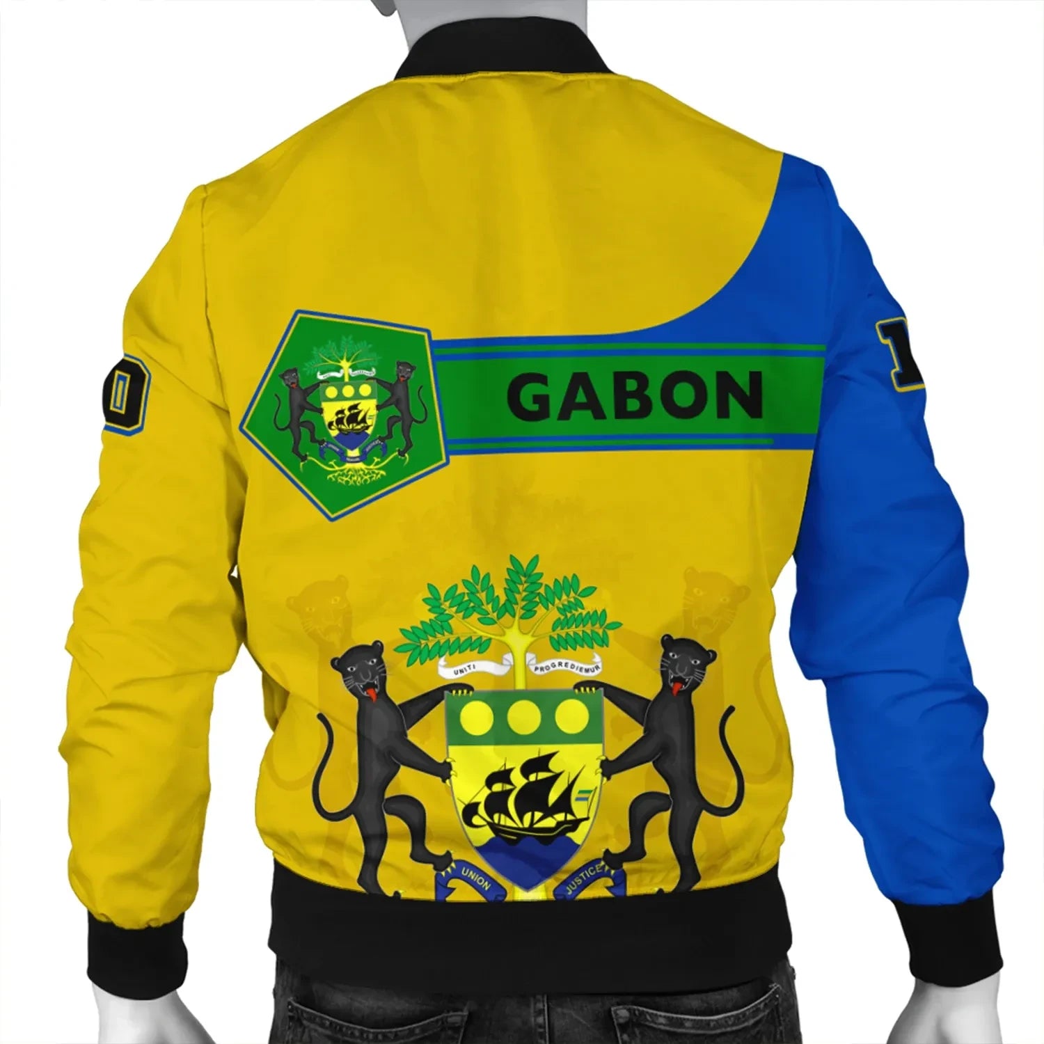 Custom Gabon Bomber Jacket Pentagon Style