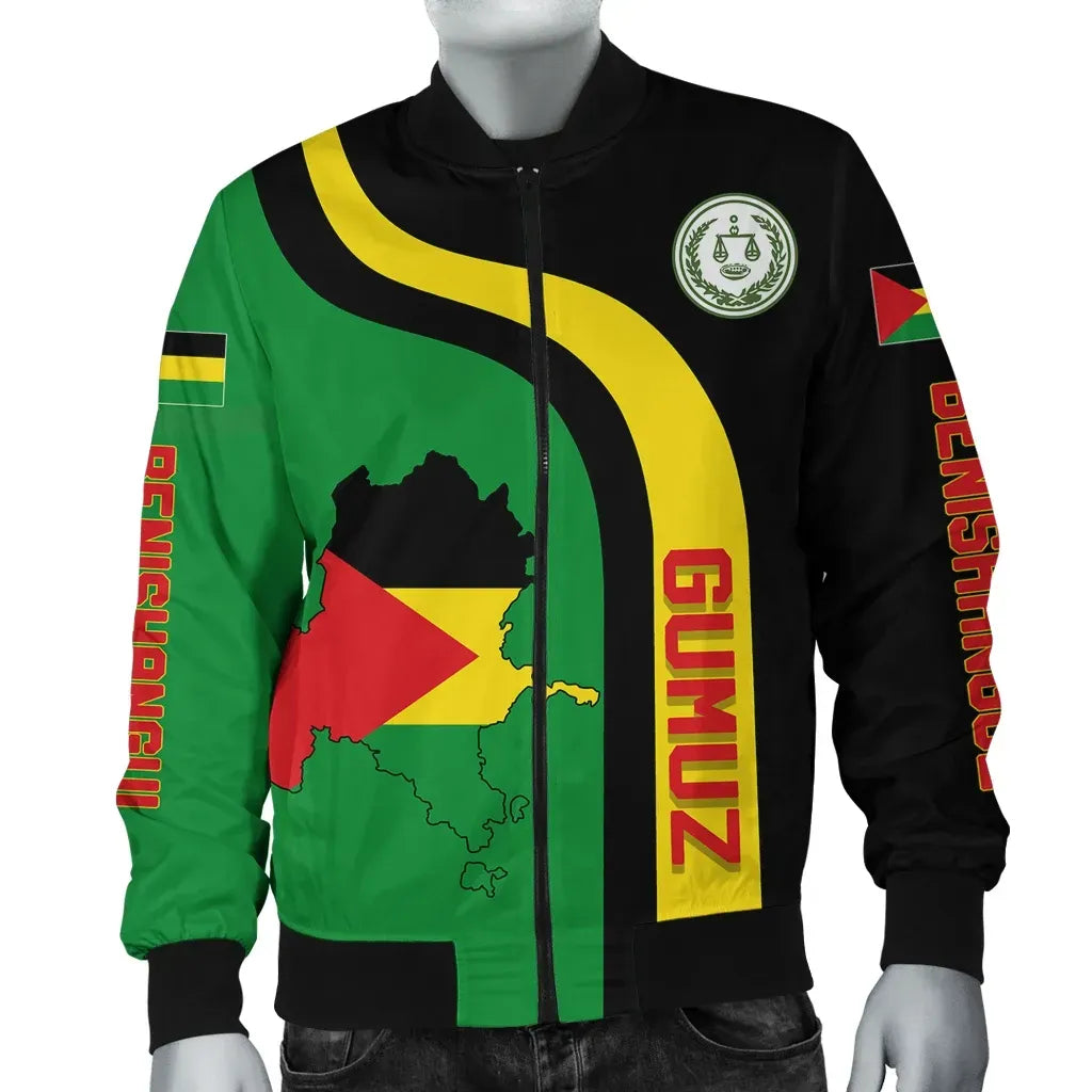 Benishangul Gumuz Flag Maps  Bomber Jacket