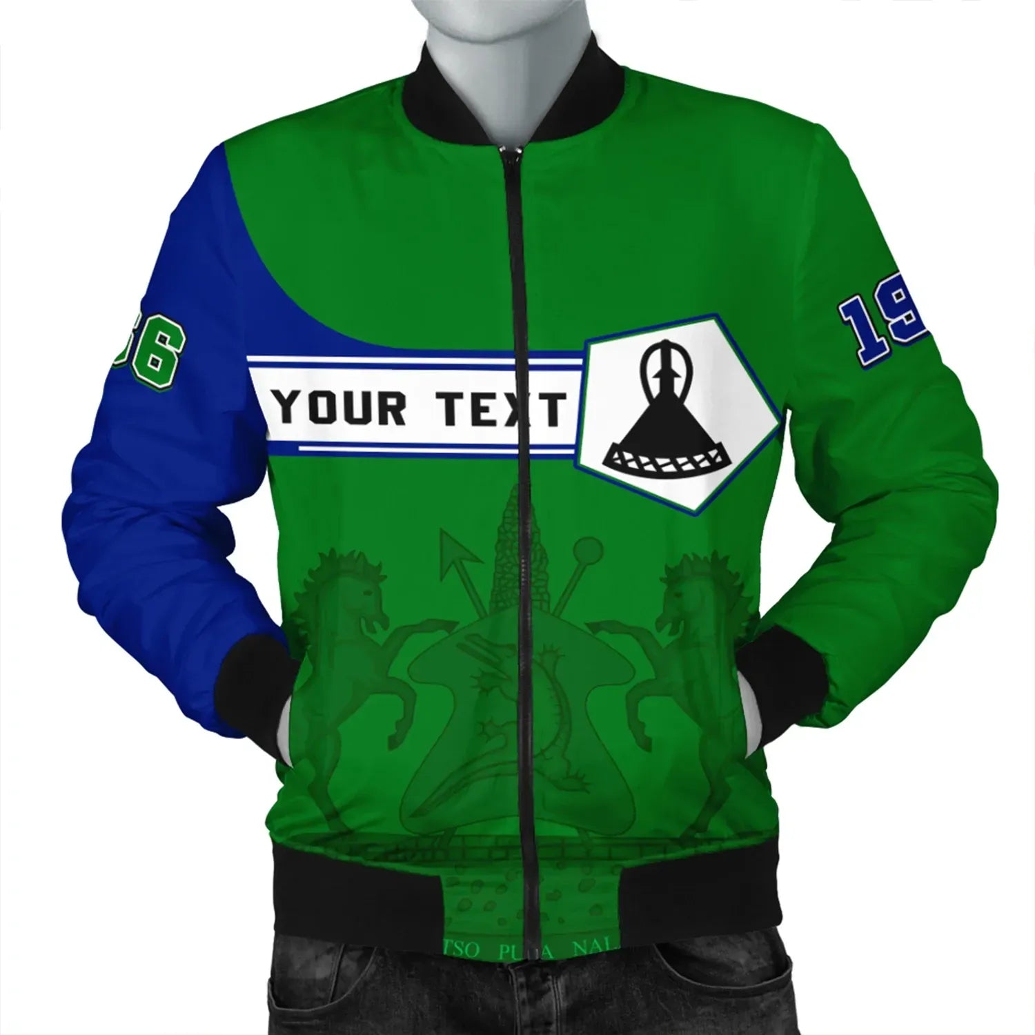 Custom Lesotho Bomber Jacket Pentagon Style