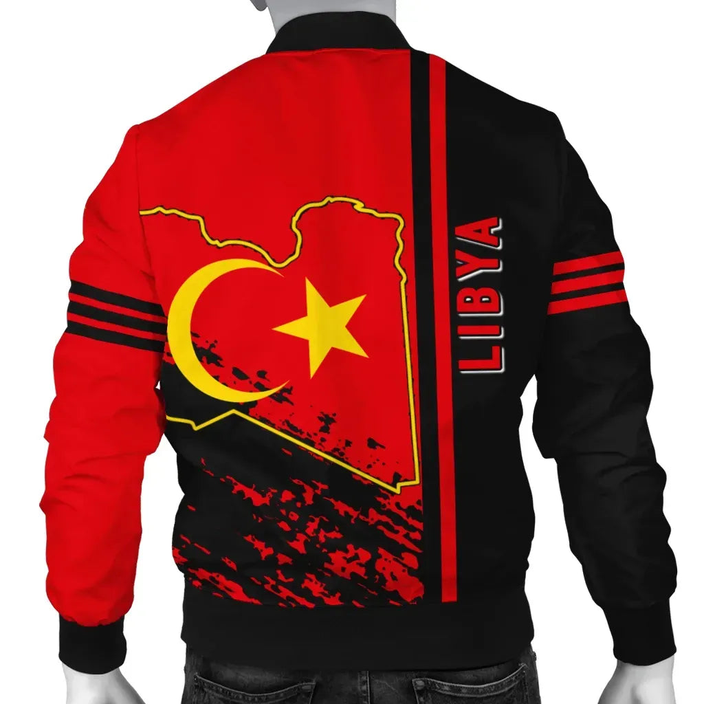 Libya Bomber Jacket Quarter Style