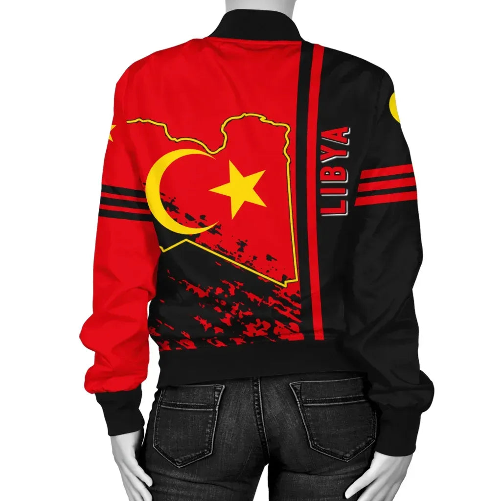 Libya Bomber Jacket Quarter Style