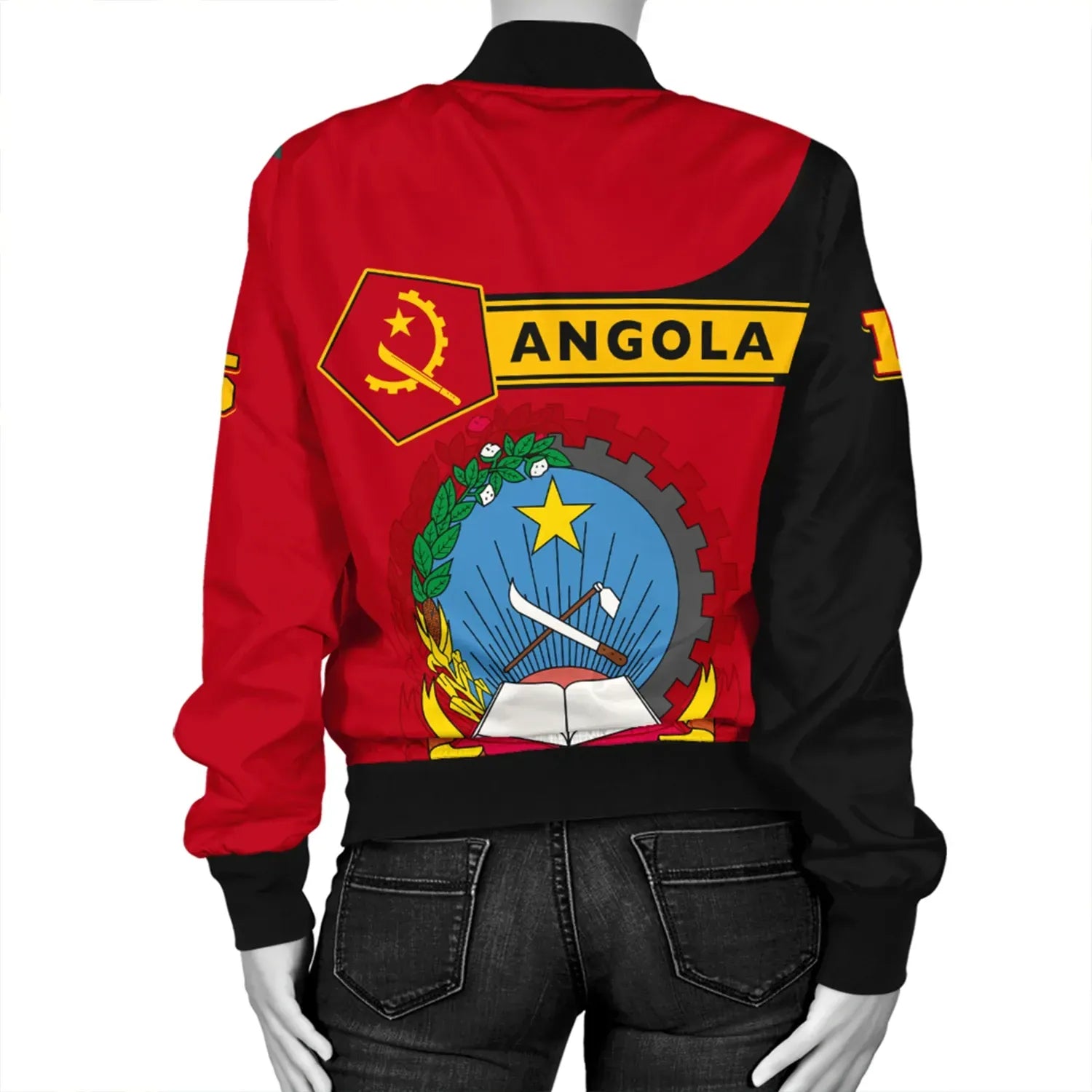 Custom Angola Bomber Jacket Pentagon Style